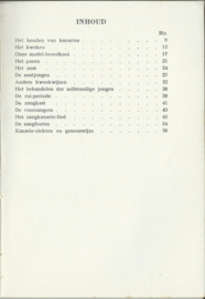 Kanarievogels - Het houden, kweken, verzorgen en africhten. Door A. BARTELS - 1953