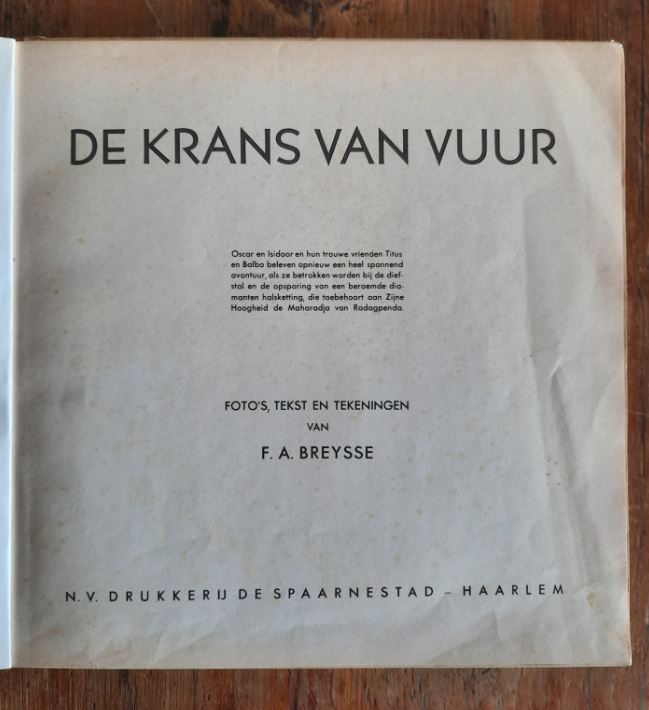 DE KRANS VAN VUUR – F.A. BREYSSE -1964