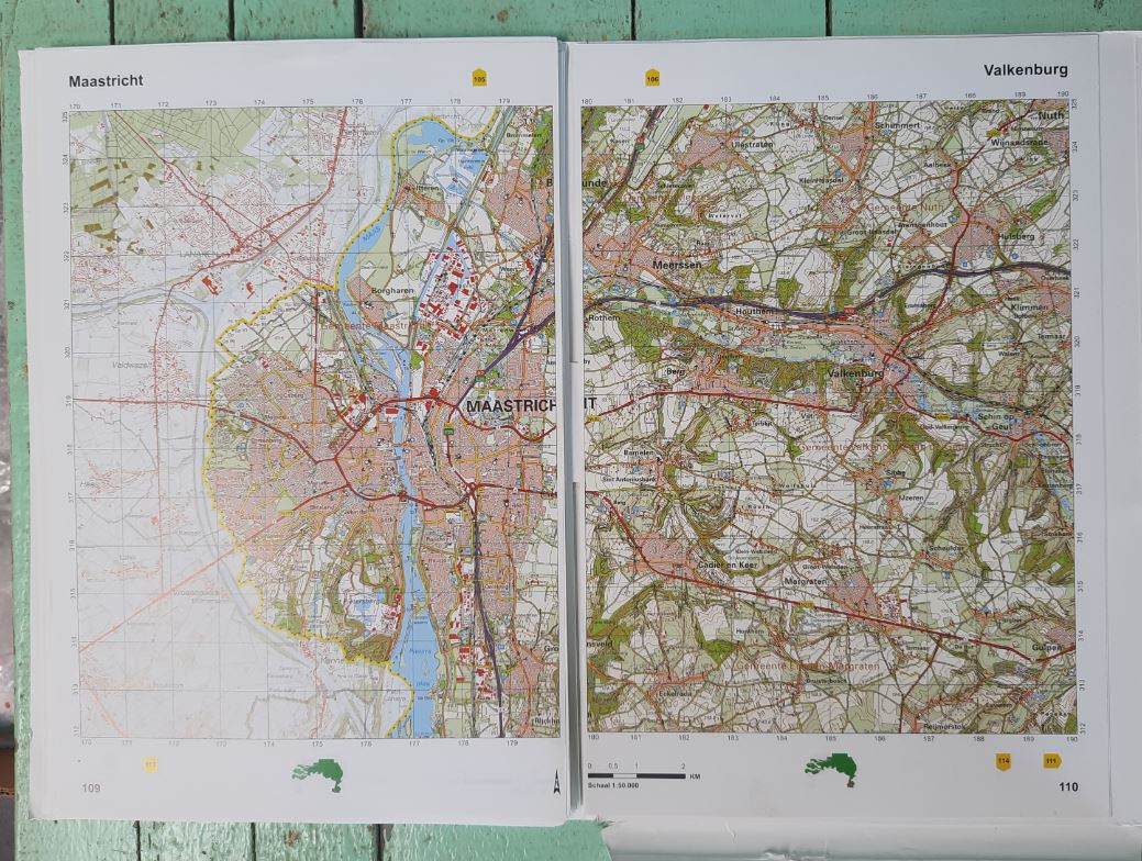 Topografische atlas 1:50.000 Zuid-Nederland Losbladig - 2016