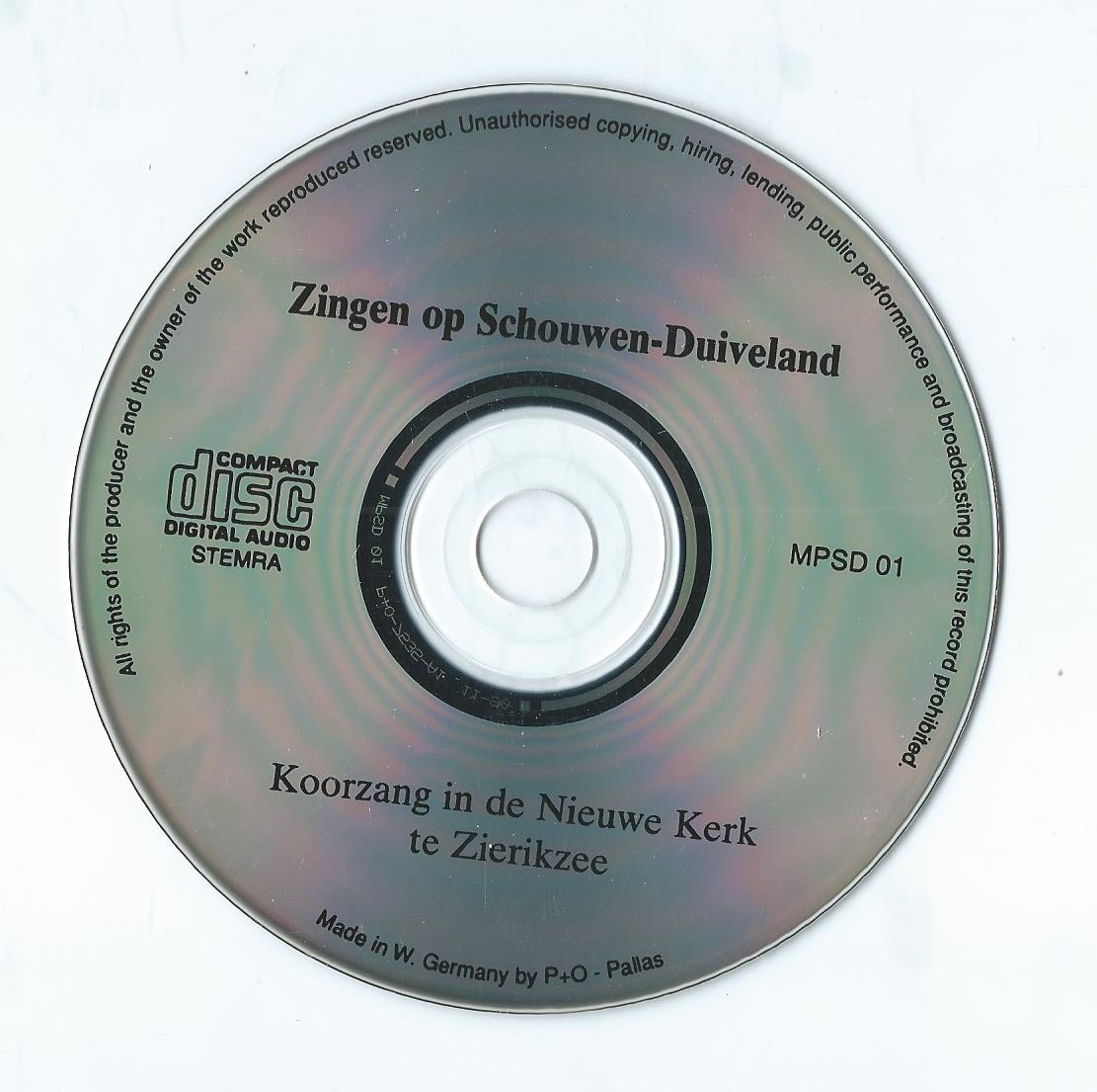 CD – Various - ZINGEN op SCHOUWEN-DUIVELAND - jaren ‘80