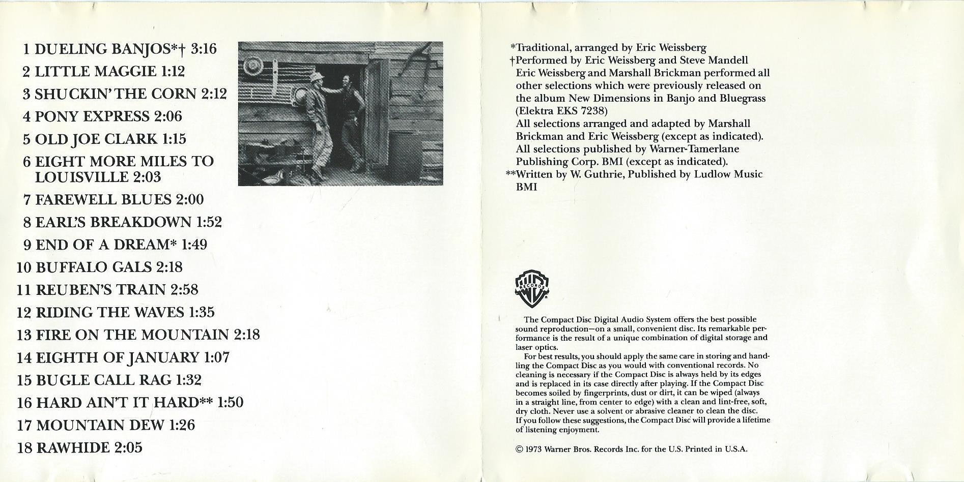 CD – "DUELING BANJOS" FROM THE ORIGINAL SOUNDTRACK DELIVERANCE