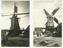 SET van 2 fotokaarten – Molen De Graanhalm, Vrouwenpolder – ca. 1924-1935