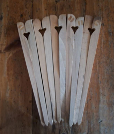 houten tentharingen – 10 stuks – jaren 60