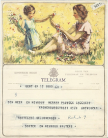 SET van 4 oude belgische telegrammen – 1948