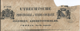 UTRECHTSCHE PROVINCIALE EN STADS-COURANT. Ao 1841. – No. 100.