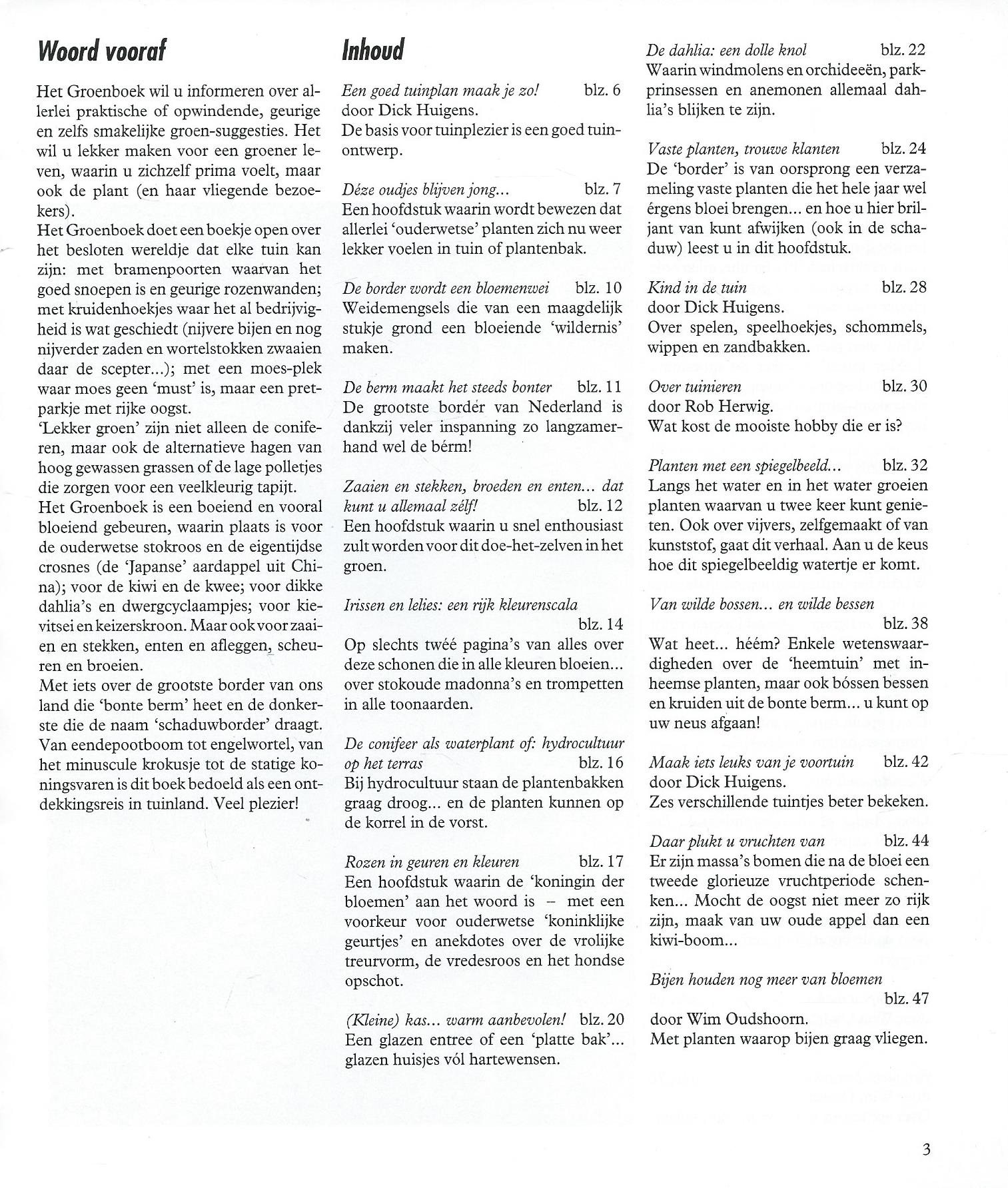 GROENBOEK – Jaap Hage, Henk van Halm, e.a. - 1994
