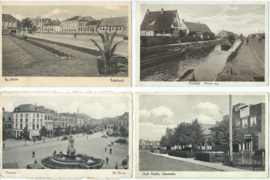 SET van 4 ansichtkaarten – diverse steden: Den Helder, Poeldijk, Deventer, Oude Pekela