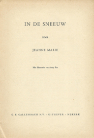 IN DE SNEEUW – JEANNE MARIE - 1959