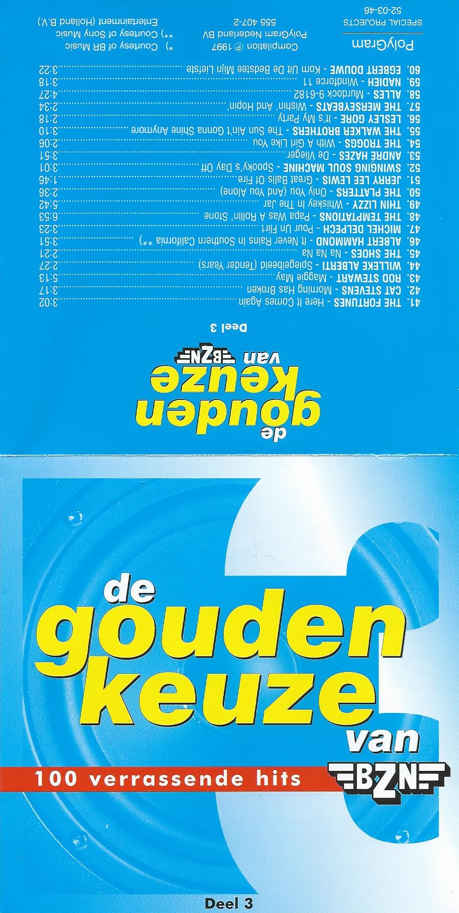 CD – Various - de gouden keuze van BZN – Deel 3 - 1997