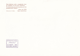 Prent – GOES – STADHUIS – zwart-wit – 1974