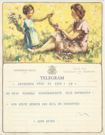 SET van 4 oude belgische telegrammen – 1948