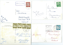 SET van 4 ansichtkaarten – Duitsland – o.a. 1963, 1964