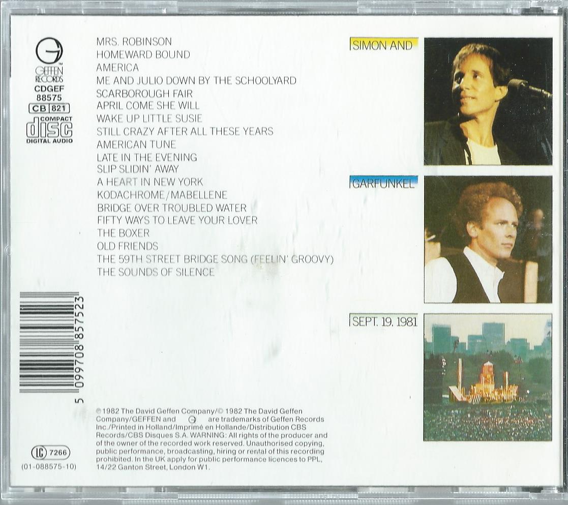 CD – SIMON AND GARFUNKEL – THE CONCERT IN CENTRAL PARK - 1982