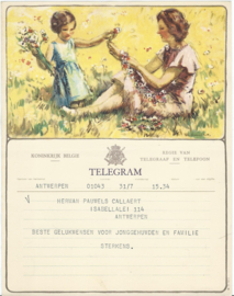 SET van 4 oude belgische telegrammen – 1948