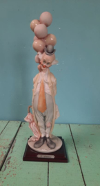 BEELD – clown – porselein – Clown met ballonnen