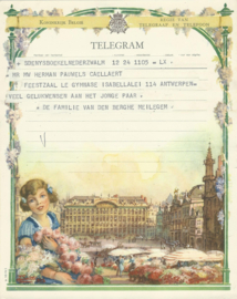 SET van 4 oude belgische telegrammen – 1948