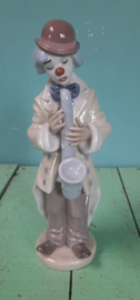 BEELD – clown – porselein – Lladro Clown "Sad Sax" - 1988