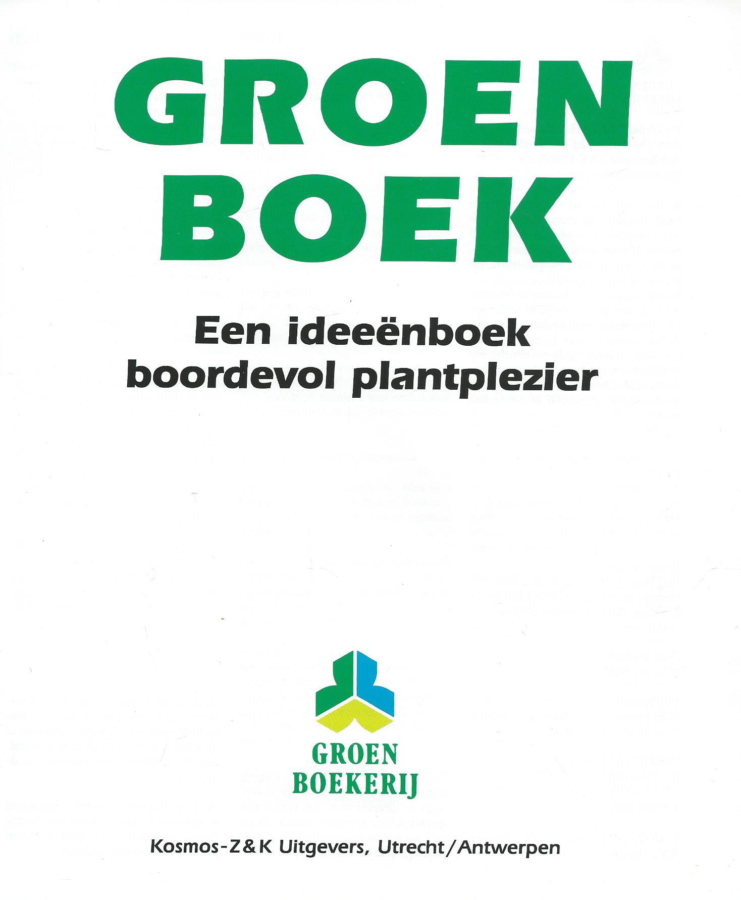 GROENBOEK – Jaap Hage, Henk van Halm, e.a. - 1994