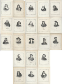 Prenten - portretten van schilders - set 21 - 1877