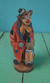 BEELD – clown – hout - Max met koffer