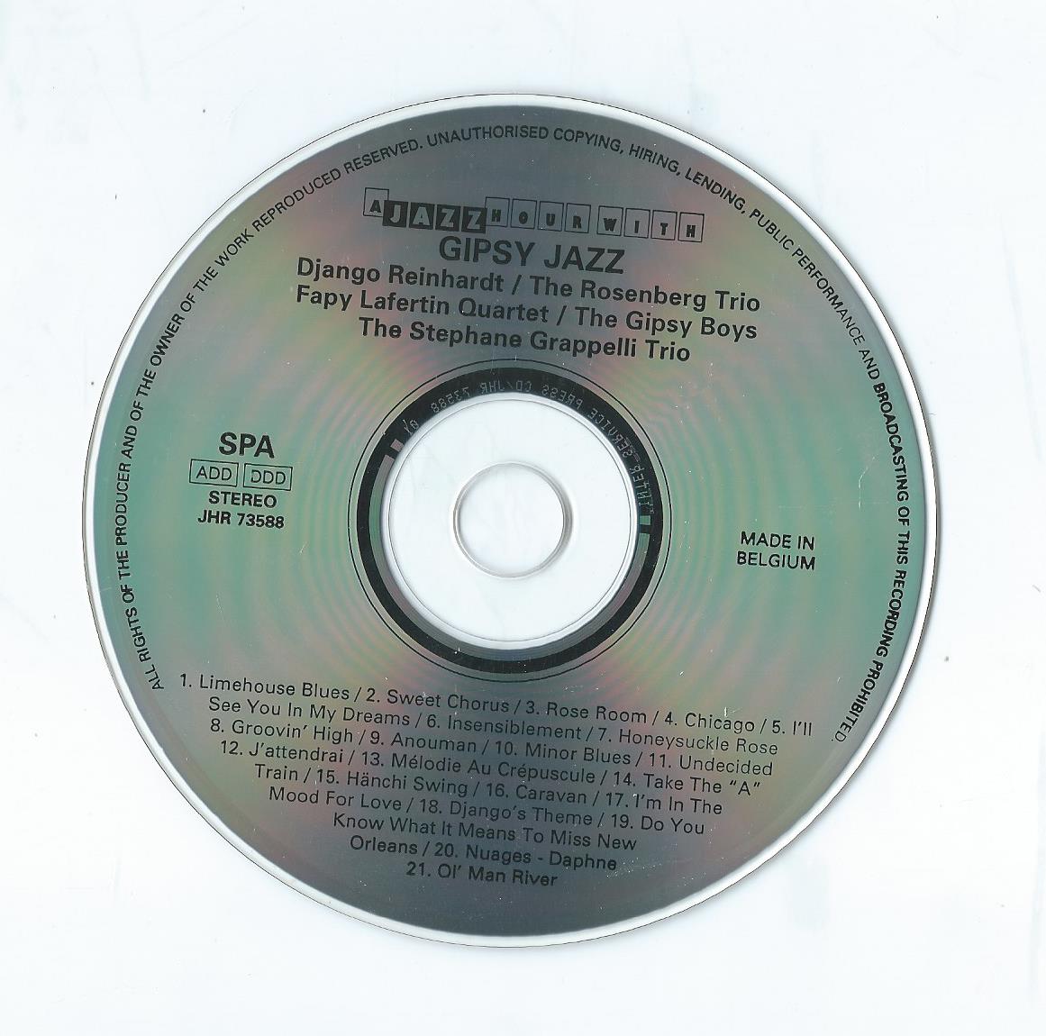 CD – GIPSY JAZZ - Django Reinhardt, The Rosenberg Trio, ... - 1995