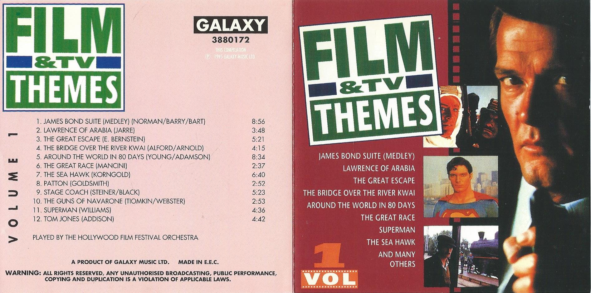 CD – Various - THE HOLLYWOOD FILM FESTIVAL ORCHESTRA – FILM & TV THEMES - VOL. 1 - 1993
