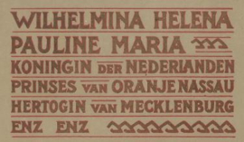 Prent - 25-jarig regeringsjubileum van Hare Majesteit koningin Wilhelmina – T. van der Laars - 1923