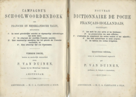CAMPAGNE'S SCHOOLWOORDENBOEK DER FRANSCHE EN NEDERLANDSCHE TALEN ... - 1900