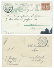 SET van 2 ansichtkaarten – Militair – 1905, 1914