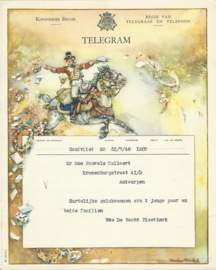 SET van 4 oude belgische telegrammen – 1948