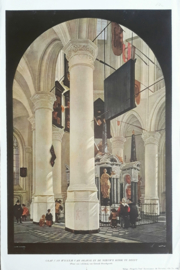 Prent - Bijlage HAAGSCHE POST - GRAF VAN WILLEM VAN ORANJE IN DE NIEUWE KERK TE DELFT - 1926