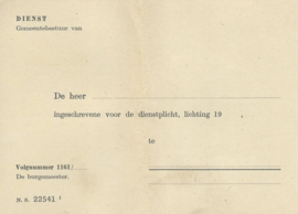 KEURING DIENSTPLICHT ... voor de dienstplicht, lichting 1947