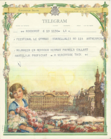 SET van 4 oude belgische telegrammen – 1948
