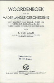 WOORDENBOEK VAN DE VADERLANDSE GESCHIEDENIS - 1939