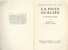 LA PISTE OUBLIÉE – R. FRISON-ROCHE - 1953