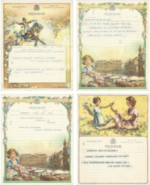SET van 4 oude belgische telegrammen – 1948
