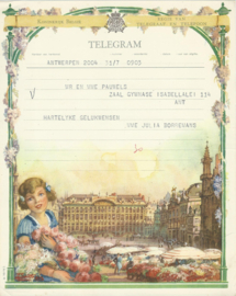 SET van 4 oude belgische telegrammen – 1948