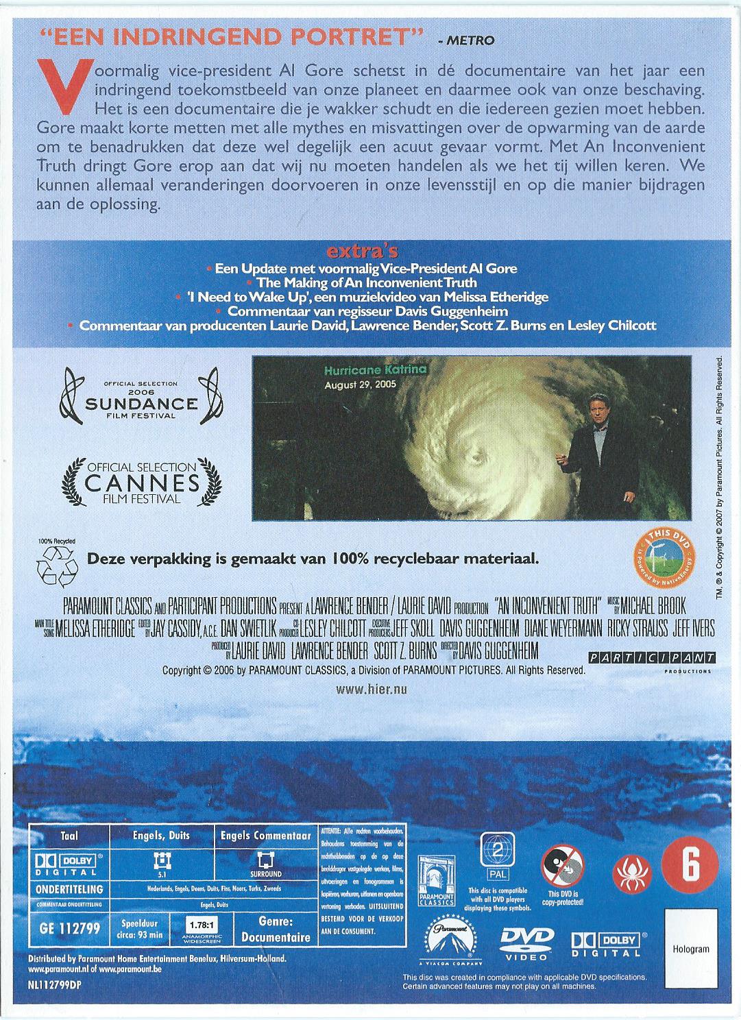 DVD – An Inconvenient Truth – Al Gore - 2006