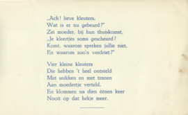 VAN VIER KLEUTERS – VERSJES VAN S. BOUMAN VAN TERTHOLEN - 1926