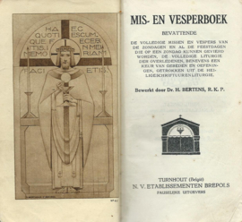MIS- EN VESPERBOEK – Bewerkt door Dr. H. BERTENS, R.K.P. - 1939