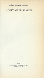 NOOIT MEER SLAPEN – Willem Frederik Hermans - 1970
