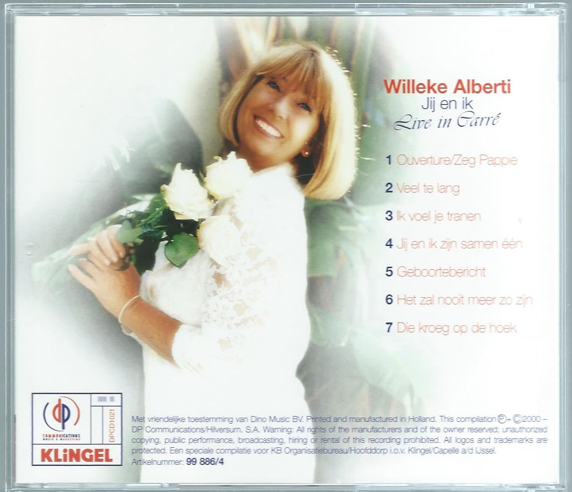CD – Willeke Alberti – Jij en ik – Live in Carré - 2000