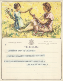 SET van 4 oude belgische telegrammen – 1948