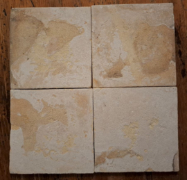 Antieke tegels, Delft - Friese Rozenmangaan – 18e eeuw – 4 stuks