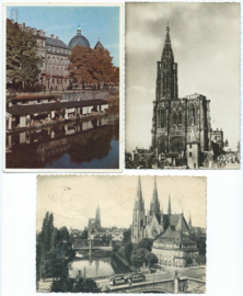 SET van 3 ansichtkaarten – Frankrijk – STRASBOURG/STRAßBURG – o.a. 1947, 1948