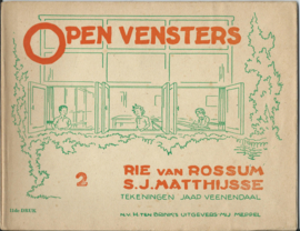 OPEN VENSTERS 2 en 3 (2x)– RIE van ROOSUM / S.J. MATTHIJSSE - 3 stuks - ca. 1935-1940