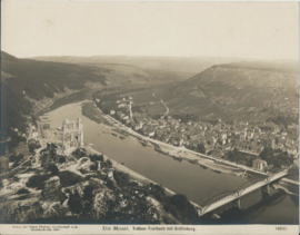 Prent – FOTO – DIE MOSEL. Traben-Trarbach mit Gräfinburg - 1908 - 2 stuks