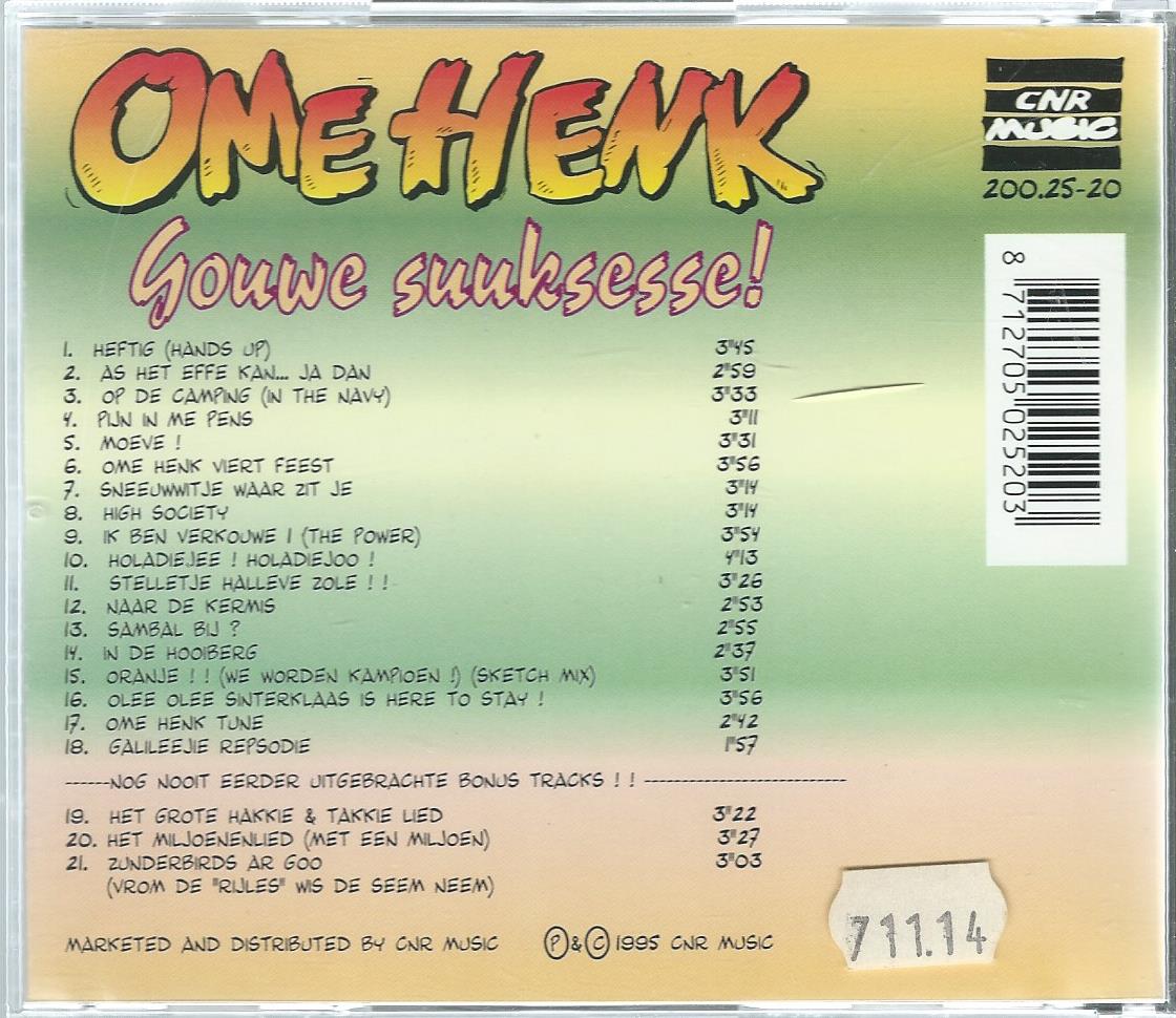 CD – OME HENK – Gouwe suuksesse! (compilatie) - 1995