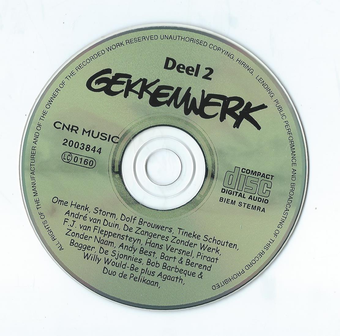 CD – GEKKENWERK deel 2 - 1998