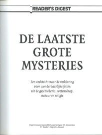 DE LAATSTE GROTE MYSTERIES - Jean Balthazar e.a. -  1999